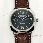 AAA Replica Panerai Radiomir 8 Days 45mm Watch Black Dial Red Leather Strap